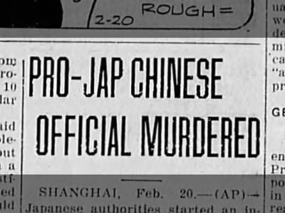 Japanese man killed by 20 Chinese men.