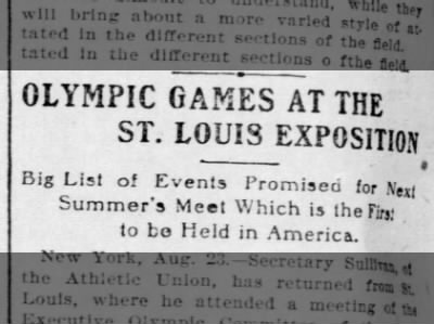 First Olympic Games in America