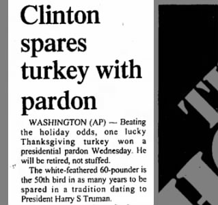 Presidential Turkey Pardon