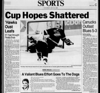 May 19, 1995: Vancouver 5, Blues 3