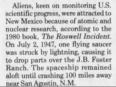 Theory on 1947 UFO crash