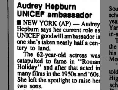 Audrey Hepburn, later life