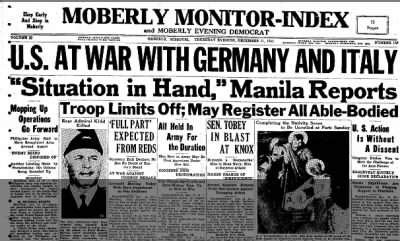 Dec 11, 1941 - US enters WWII