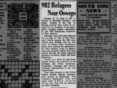 982 Refugees Near Oswego