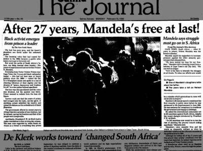 Mandela's Free at Last! February 1990