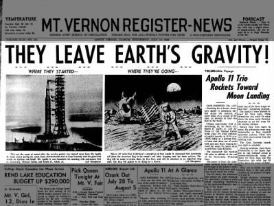 Apollo 11 starts historical voyage