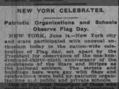 Celebration of Flag Day, 1916