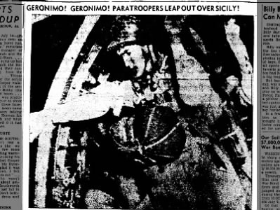 Geronimo! Paratroopers leap out over Sicily