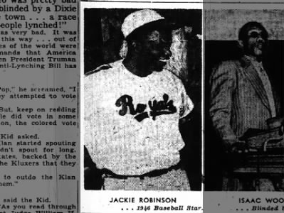 Jackie Robinson, 1946 Baseball Star