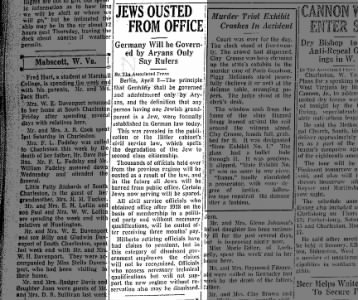JEWS OUSTED FROM OFFICE