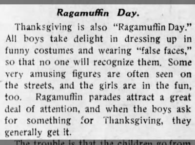 Thanksgiving is Ragamuffin Day