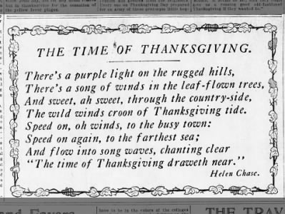 The Time of Thanksgiving