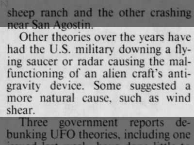 More theories on 1947 UFO crash in Roswell