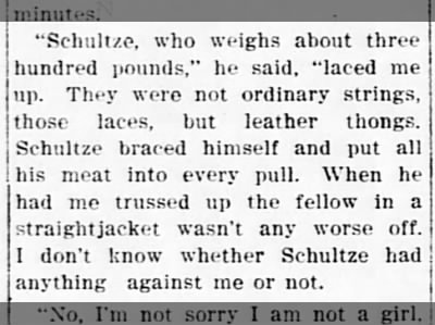 Schultze laced the corset
