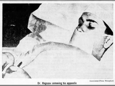 Dr. Rogozov removes his own appendix